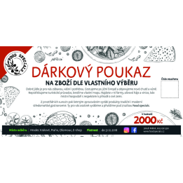 Dárkový poukaz v hodnotě 2 000 Kč