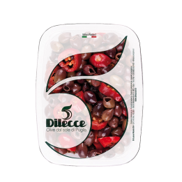 Olivy černé pikantní bez pecky 450 g