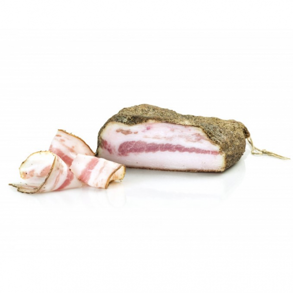 Guanciale s černým pepřem