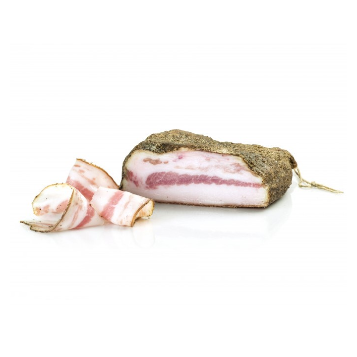 Guanciale s černým pepřem