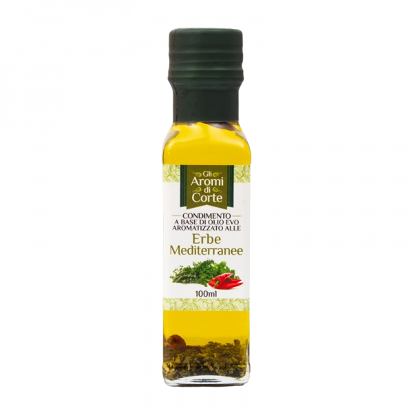 Ochucený extrapanenský olivový olej se středomořskými bylinkami 100ml