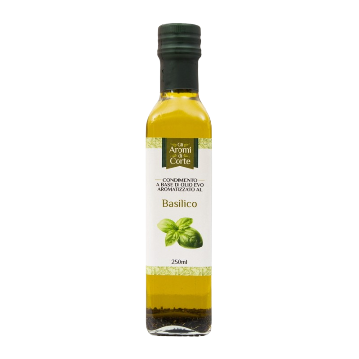 Ochucený extra panenský olivový olej s bazalkou 250ml