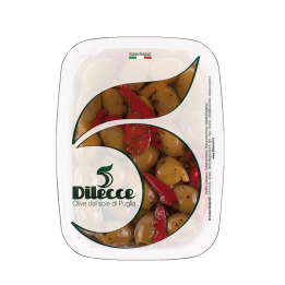 Olivy bez pecky s paprikovou příchutí 260g