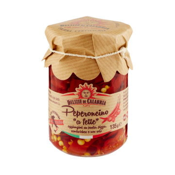 Kalábrijské chilli papričky nakrájené 135g