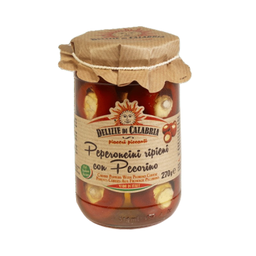Chilli papričky plněné sýrem Pecorino 270g
