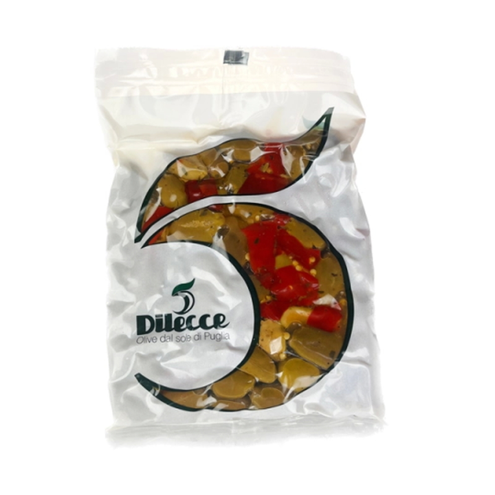 Růžové olivy s pikantní paprikou 500g