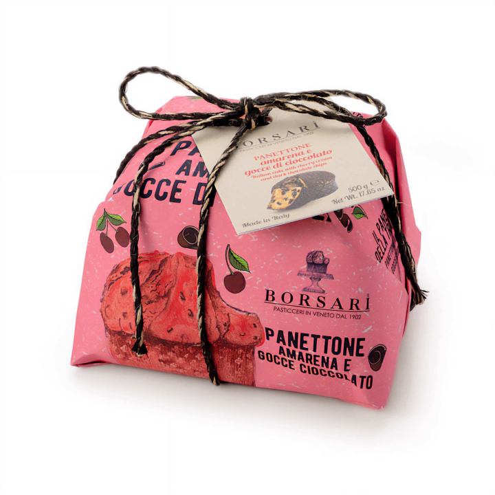 Panettone s višněmi Amarena a čokoládou 500g