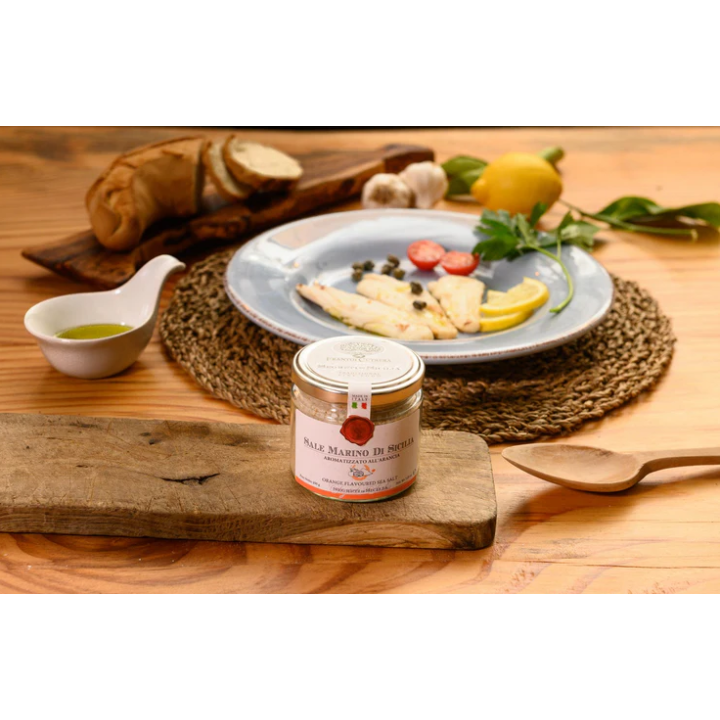Sicilská mořská sůl ochucená - pomeranč 200g