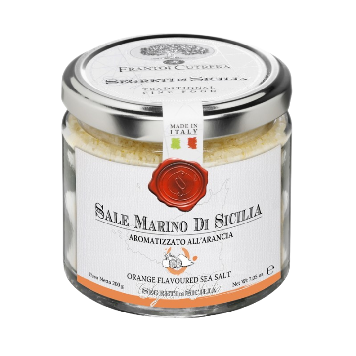 Sicilská mořská sůl ochucená - pomeranč 200g