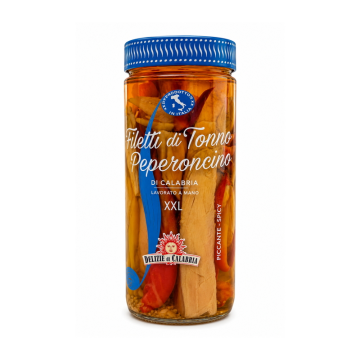 Filety z tuňáka s kalábrijským chilli XXL 590g
