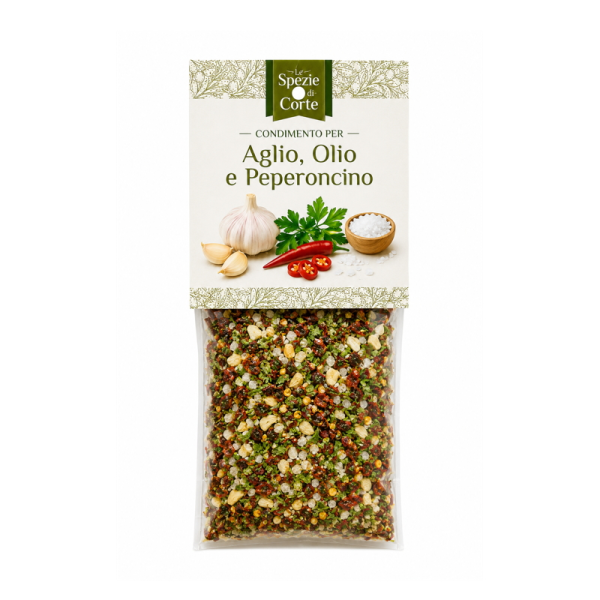 Aglio olio e peperoncino - sušená směs na těstoviny 50g
