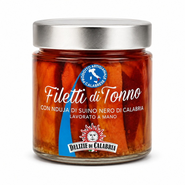 Filety z tuňáka s klobásou Nduja z kalábrijského černého prasete 230g
